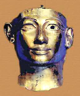Masque fun�raire du roi Sheshon Ier.