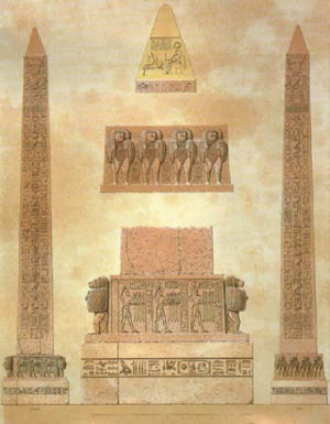 Dessin de l'obélisque de Louxor