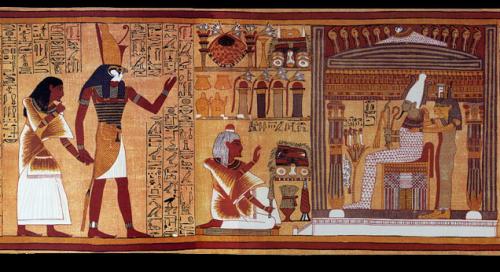 Présentation du défunt devant Osiris par Horus