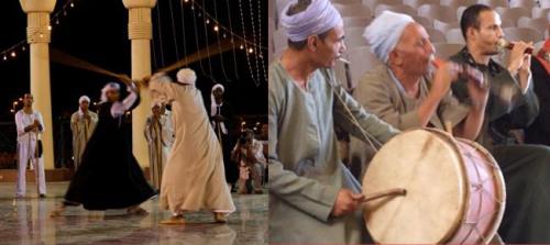 Danseurs et musiciens de tahtib