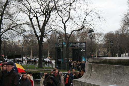 File d'attente devant le grand palais