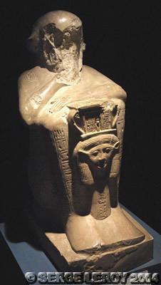 Statues d'Ameneminet mendiant et d'Hathor