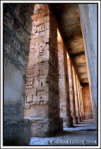 Reliefs dans la colonnade