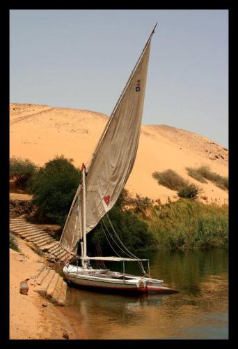 Felouque sur le Nil près d'Assouan