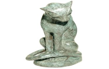 Chat égyptien en bronze