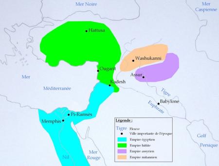 Carte de l'empire hittite 